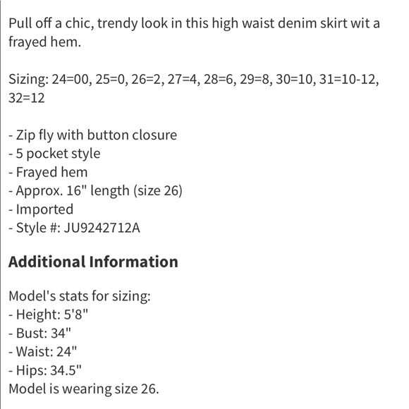 7 For All Mankind Denim Skirt - Picture 4 of 8